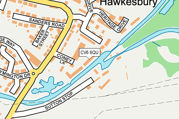 CV6 6QU map - OS OpenMap – Local (Ordnance Survey)