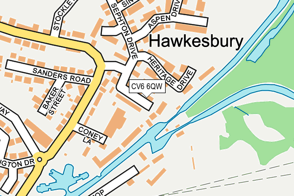 CV6 6QW map - OS OpenMap – Local (Ordnance Survey)