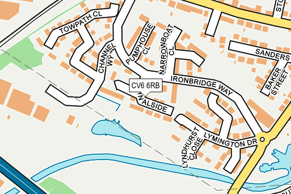 CV6 6RB map - OS OpenMap – Local (Ordnance Survey)