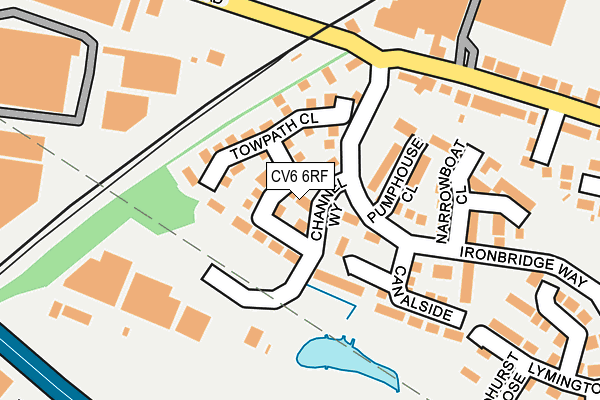 CV6 6RF map - OS OpenMap – Local (Ordnance Survey)