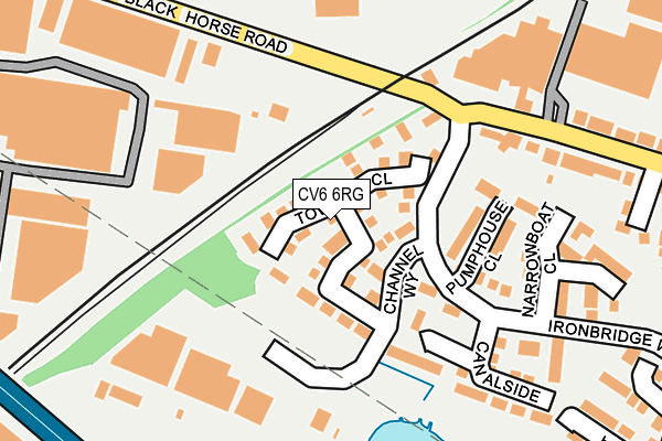 CV6 6RG map - OS OpenMap – Local (Ordnance Survey)