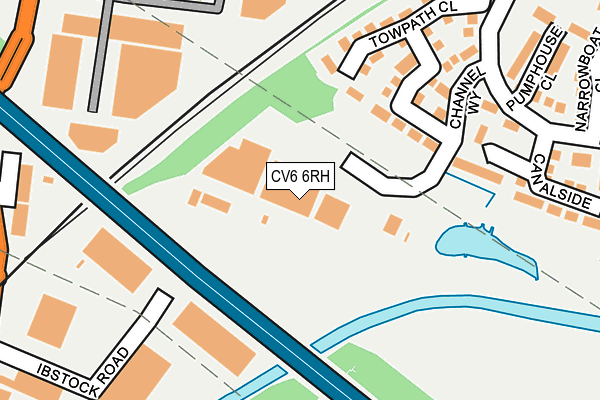 CV6 6RH map - OS OpenMap – Local (Ordnance Survey)