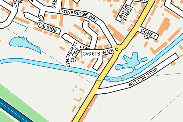 CV6 6TB map - OS OpenMap – Local (Ordnance Survey)