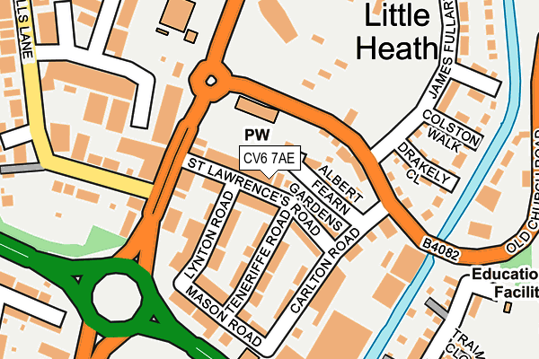 CV6 7AE map - OS OpenMap – Local (Ordnance Survey)