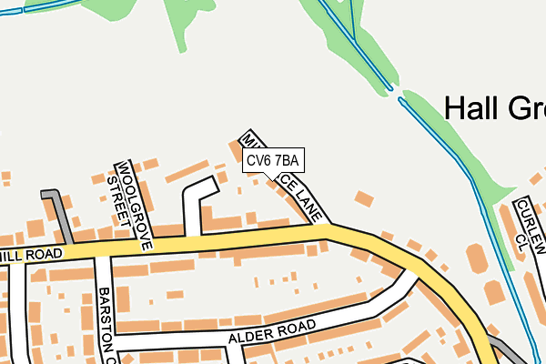 CV6 7BA map - OS OpenMap – Local (Ordnance Survey)