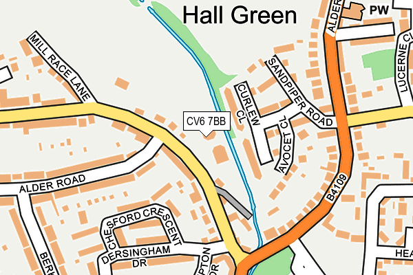 CV6 7BB map - OS OpenMap – Local (Ordnance Survey)