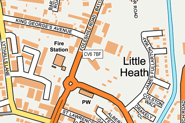 CV6 7BF map - OS OpenMap – Local (Ordnance Survey)