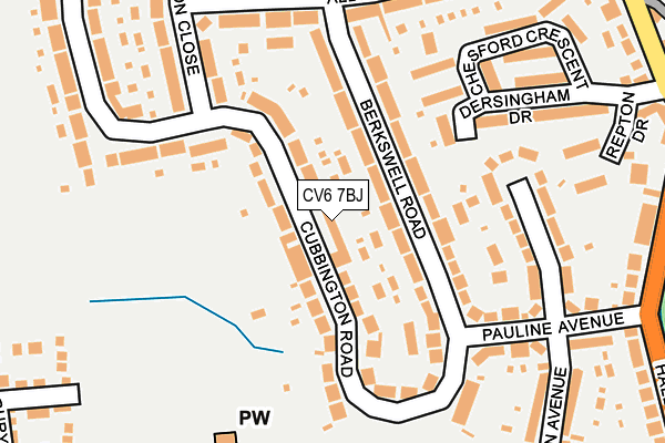 CV6 7BJ map - OS OpenMap – Local (Ordnance Survey)