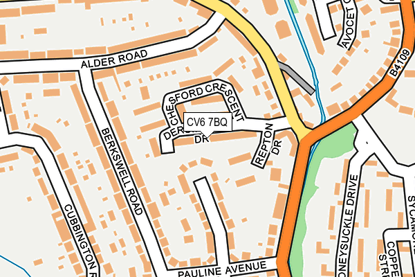 CV6 7BQ map - OS OpenMap – Local (Ordnance Survey)