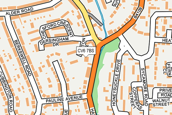 CV6 7BS map - OS OpenMap – Local (Ordnance Survey)