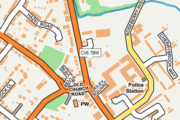 CV6 7BW map - OS OpenMap – Local (Ordnance Survey)