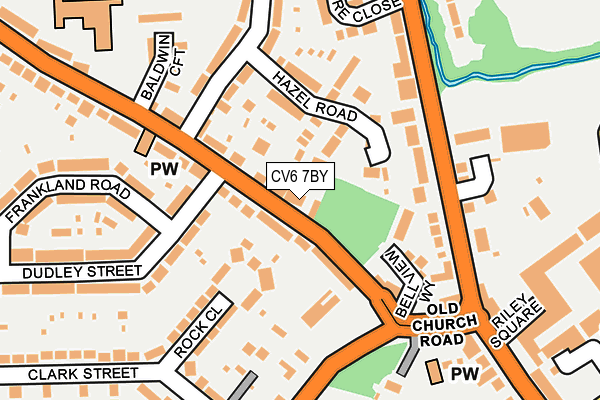 CV6 7BY map - OS OpenMap – Local (Ordnance Survey)