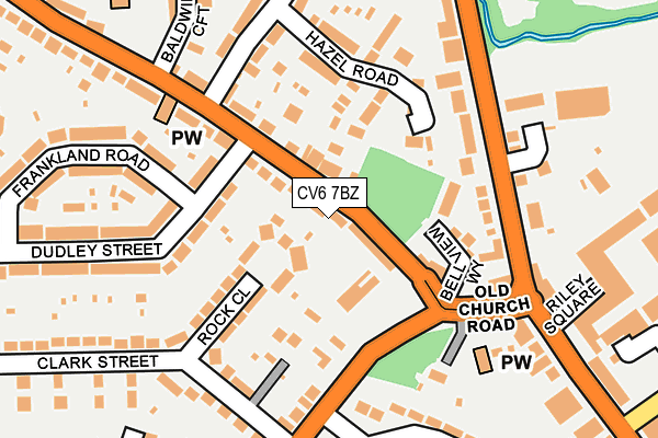 CV6 7BZ map - OS OpenMap – Local (Ordnance Survey)