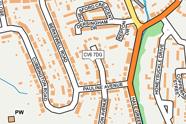 CV6 7DG map - OS OpenMap – Local (Ordnance Survey)
