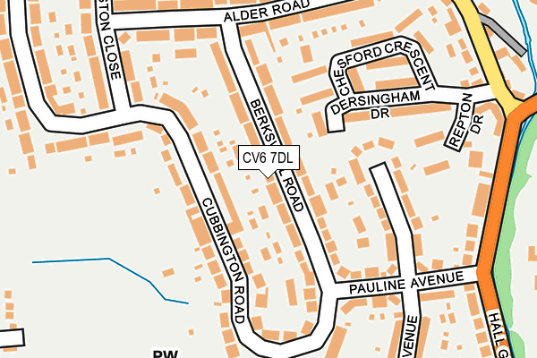 CV6 7DL map - OS OpenMap – Local (Ordnance Survey)