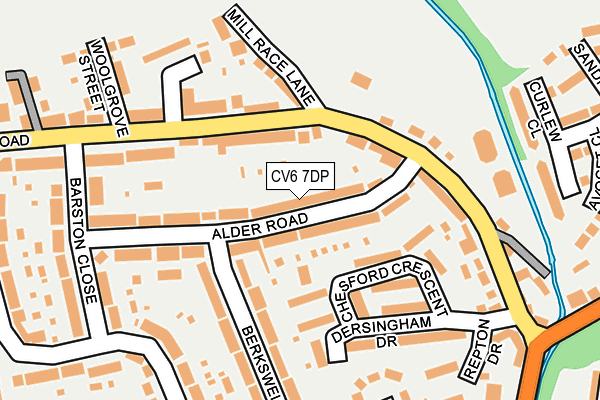 CV6 7DP map - OS OpenMap – Local (Ordnance Survey)