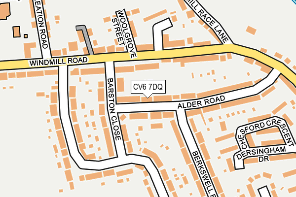 CV6 7DQ map - OS OpenMap – Local (Ordnance Survey)