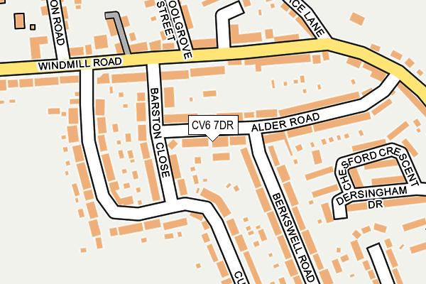 CV6 7DR map - OS OpenMap – Local (Ordnance Survey)