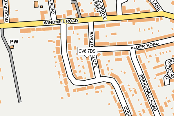 CV6 7DS map - OS OpenMap – Local (Ordnance Survey)