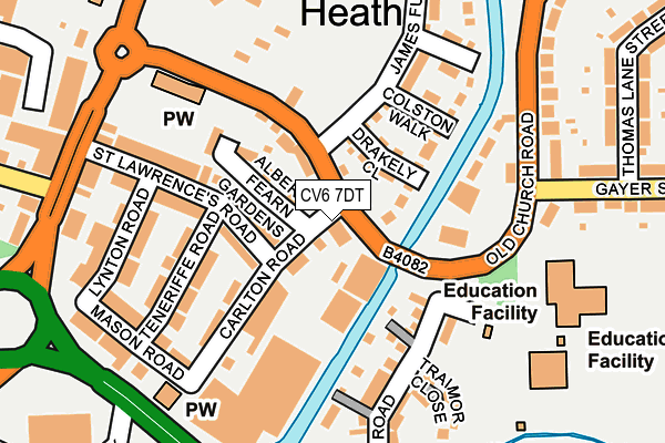 CV6 7DT map - OS OpenMap – Local (Ordnance Survey)