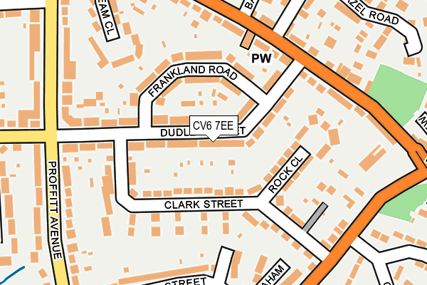 CV6 7EE map - OS OpenMap – Local (Ordnance Survey)