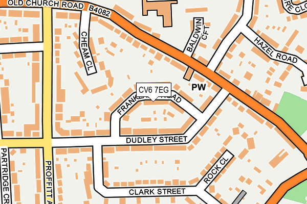 CV6 7EG map - OS OpenMap – Local (Ordnance Survey)