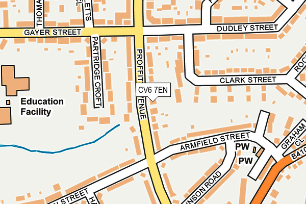 CV6 7EN map - OS OpenMap – Local (Ordnance Survey)