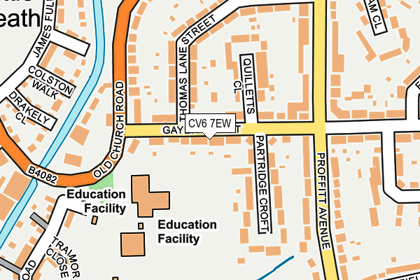 CV6 7EW map - OS OpenMap – Local (Ordnance Survey)