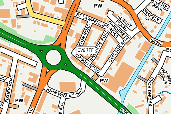 CV6 7FF map - OS OpenMap – Local (Ordnance Survey)