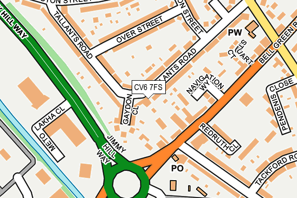 CV6 7FS map - OS OpenMap – Local (Ordnance Survey)