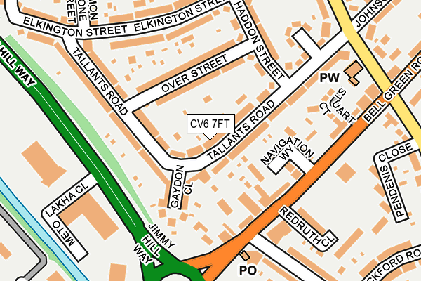 CV6 7FT map - OS OpenMap – Local (Ordnance Survey)