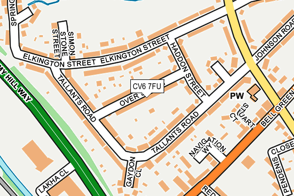 CV6 7FU map - OS OpenMap – Local (Ordnance Survey)