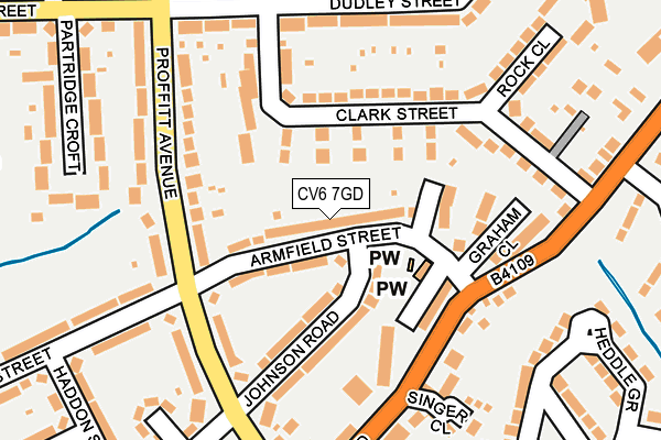 CV6 7GD map - OS OpenMap – Local (Ordnance Survey)
