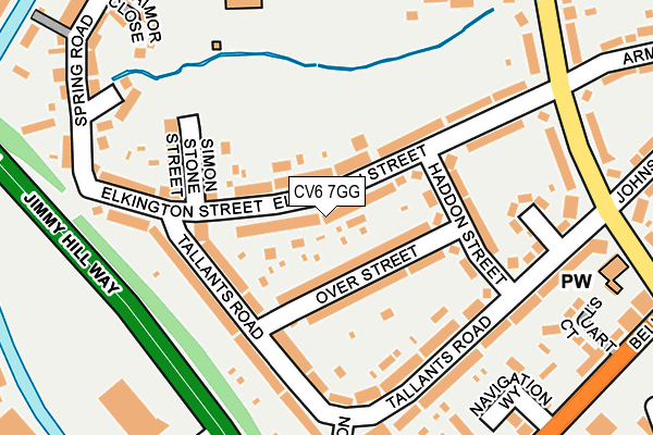 CV6 7GG map - OS OpenMap – Local (Ordnance Survey)