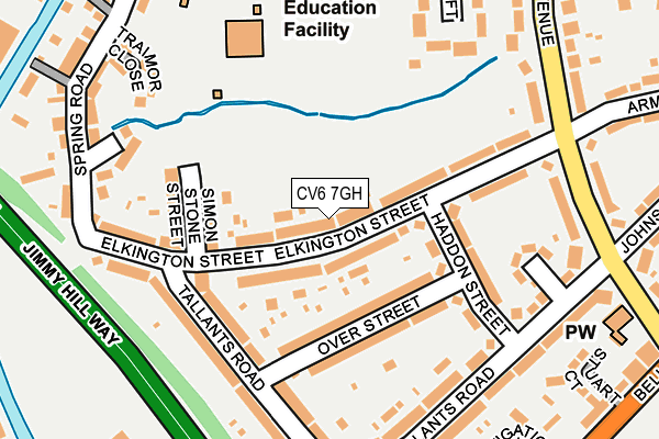 CV6 7GH map - OS OpenMap – Local (Ordnance Survey)