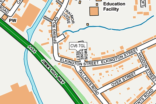 CV6 7GL map - OS OpenMap – Local (Ordnance Survey)