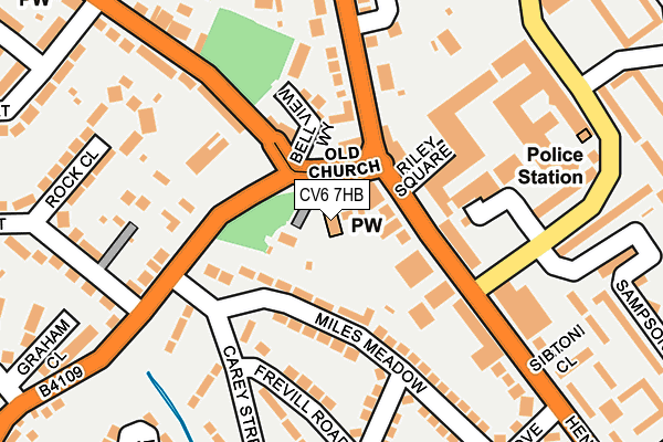 CV6 7HB map - OS OpenMap – Local (Ordnance Survey)