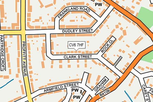 CV6 7HF map - OS OpenMap – Local (Ordnance Survey)