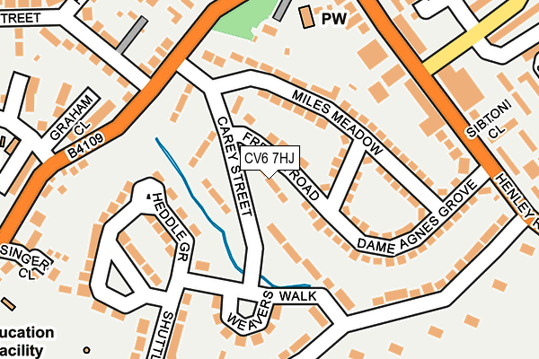 CV6 7HJ map - OS OpenMap – Local (Ordnance Survey)