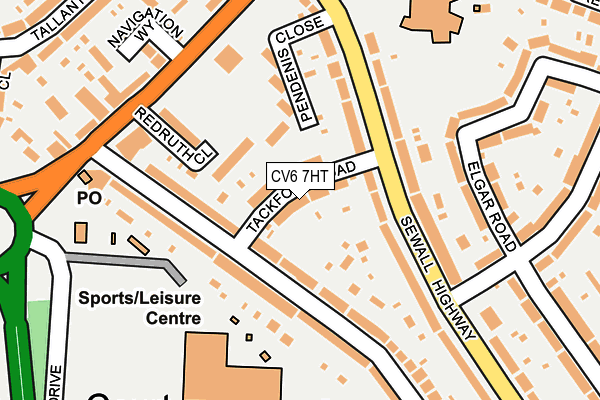 CV6 7HT map - OS OpenMap – Local (Ordnance Survey)