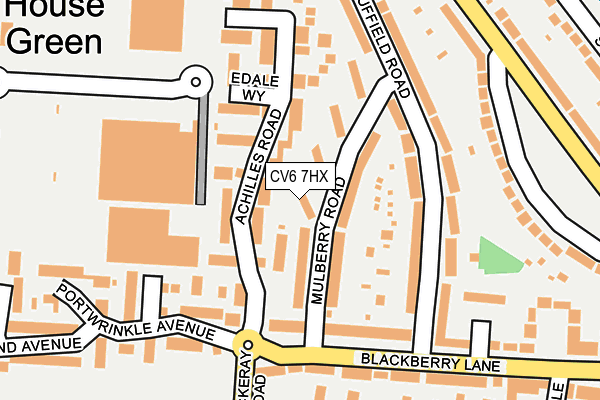 CV6 7HX map - OS OpenMap – Local (Ordnance Survey)