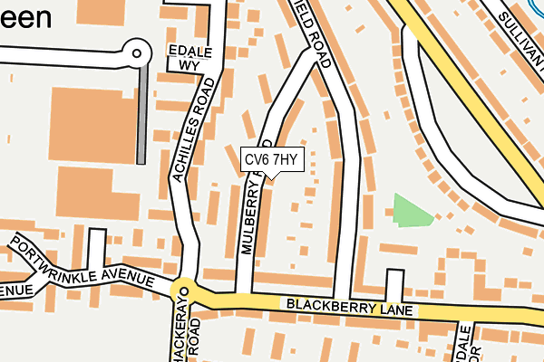 CV6 7HY map - OS OpenMap – Local (Ordnance Survey)