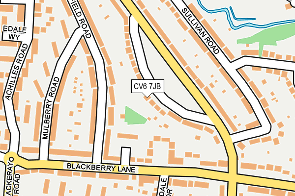 CV6 7JB map - OS OpenMap – Local (Ordnance Survey)