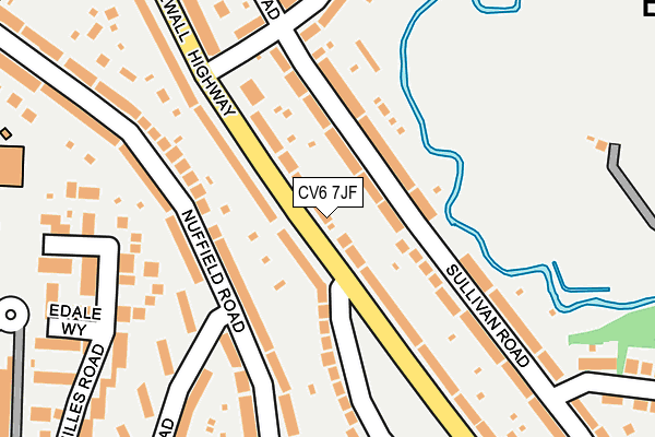 CV6 7JF map - OS OpenMap – Local (Ordnance Survey)