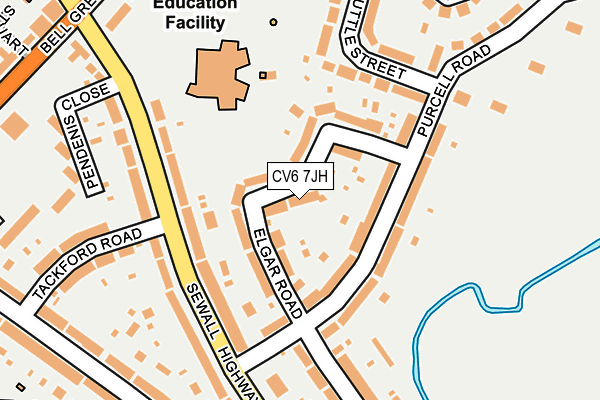 CV6 7JH map - OS OpenMap – Local (Ordnance Survey)