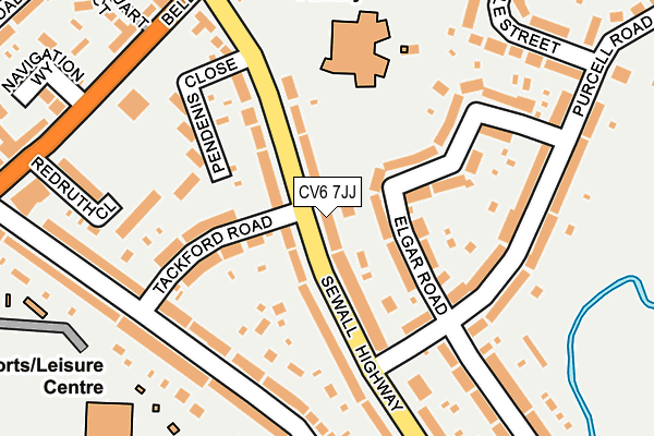 CV6 7JJ map - OS OpenMap – Local (Ordnance Survey)