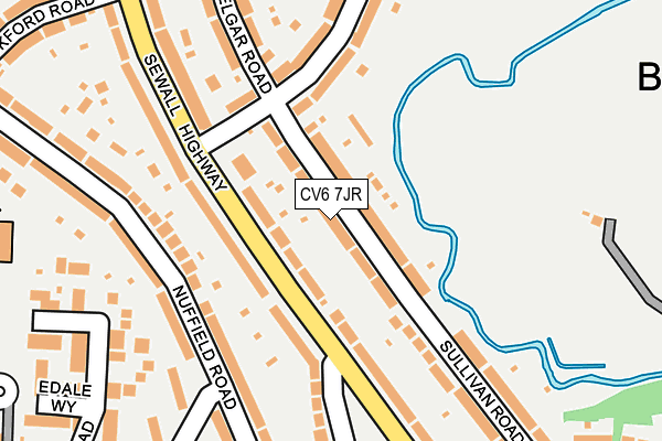 CV6 7JR map - OS OpenMap – Local (Ordnance Survey)