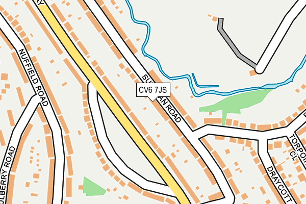 CV6 7JS map - OS OpenMap – Local (Ordnance Survey)