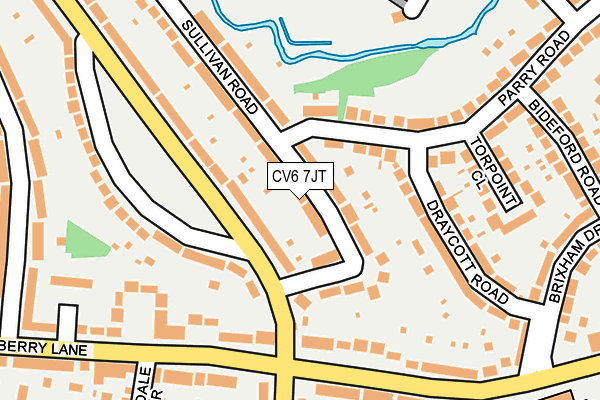 CV6 7JT map - OS OpenMap – Local (Ordnance Survey)