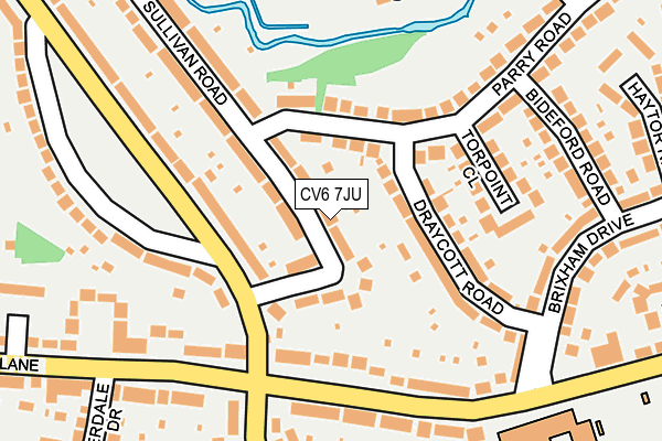 CV6 7JU map - OS OpenMap – Local (Ordnance Survey)